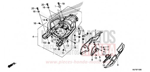 SIDE COVER/REAR CARRIER CRF1000AH de 2017